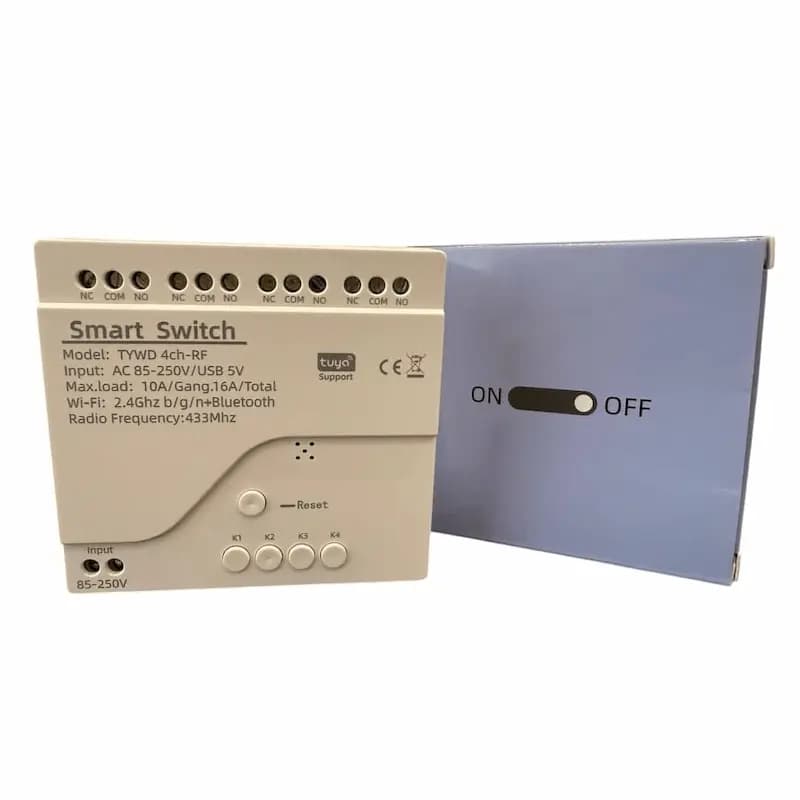 رله سوئیچ هوشمند چهار کانال تابلویی TUYA مدل TYWD
