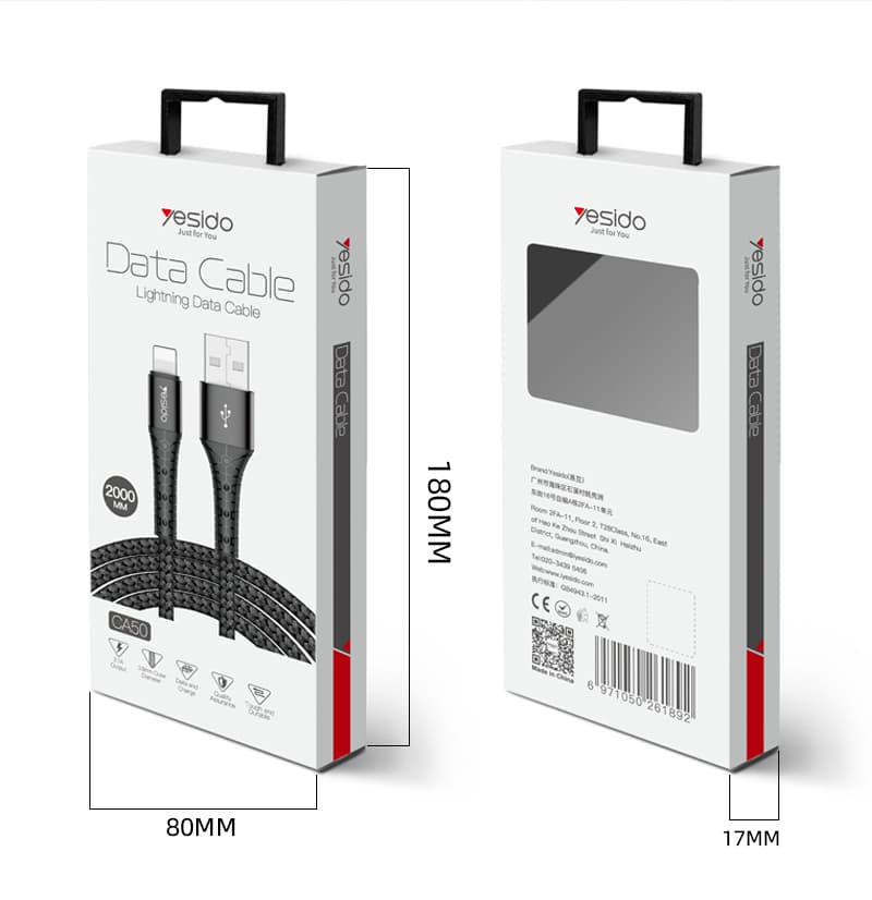 کابل USB به لایتینگ یسیدو CA50 — تصویر ۲