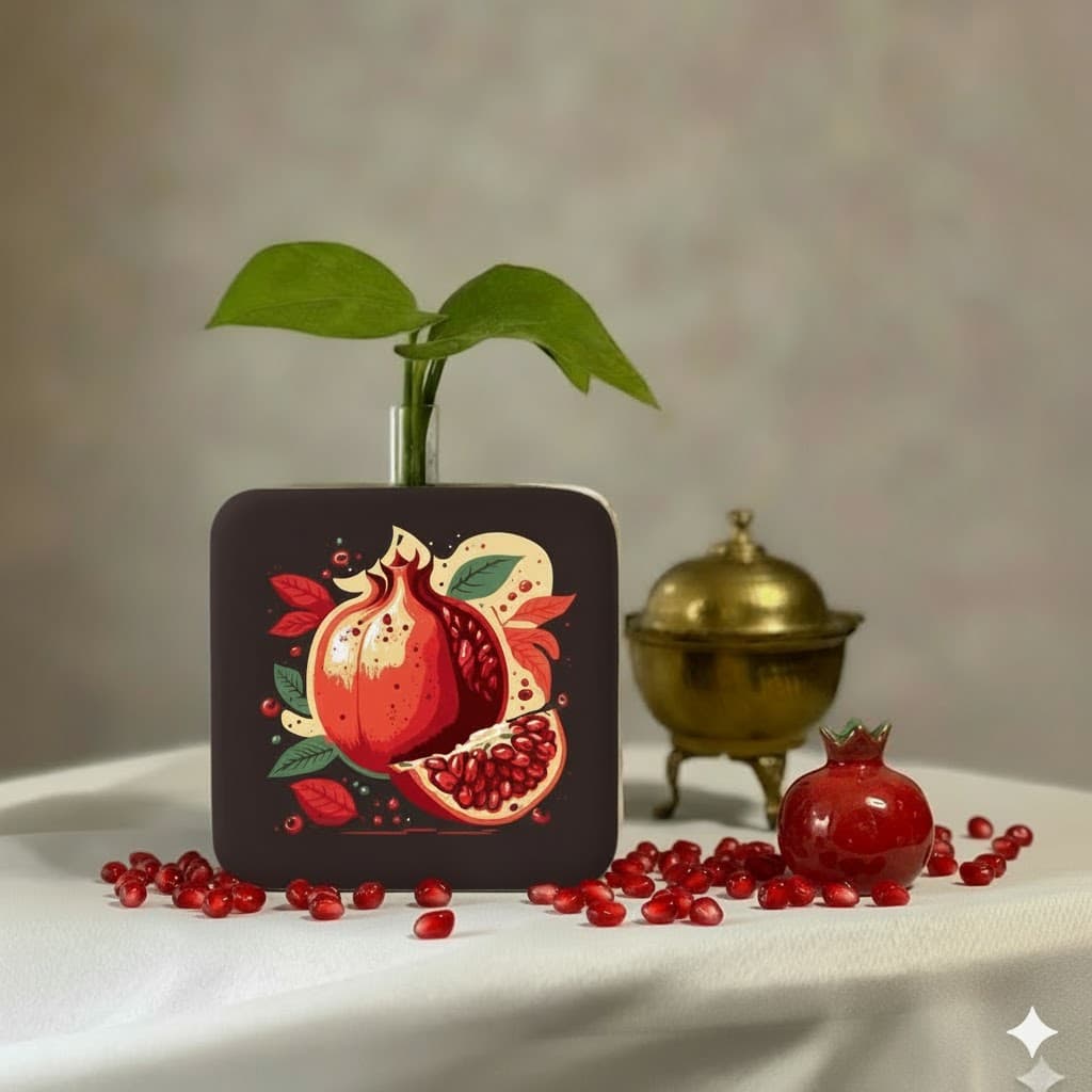 هدیه سازمانی یلدا گلدان چوبی