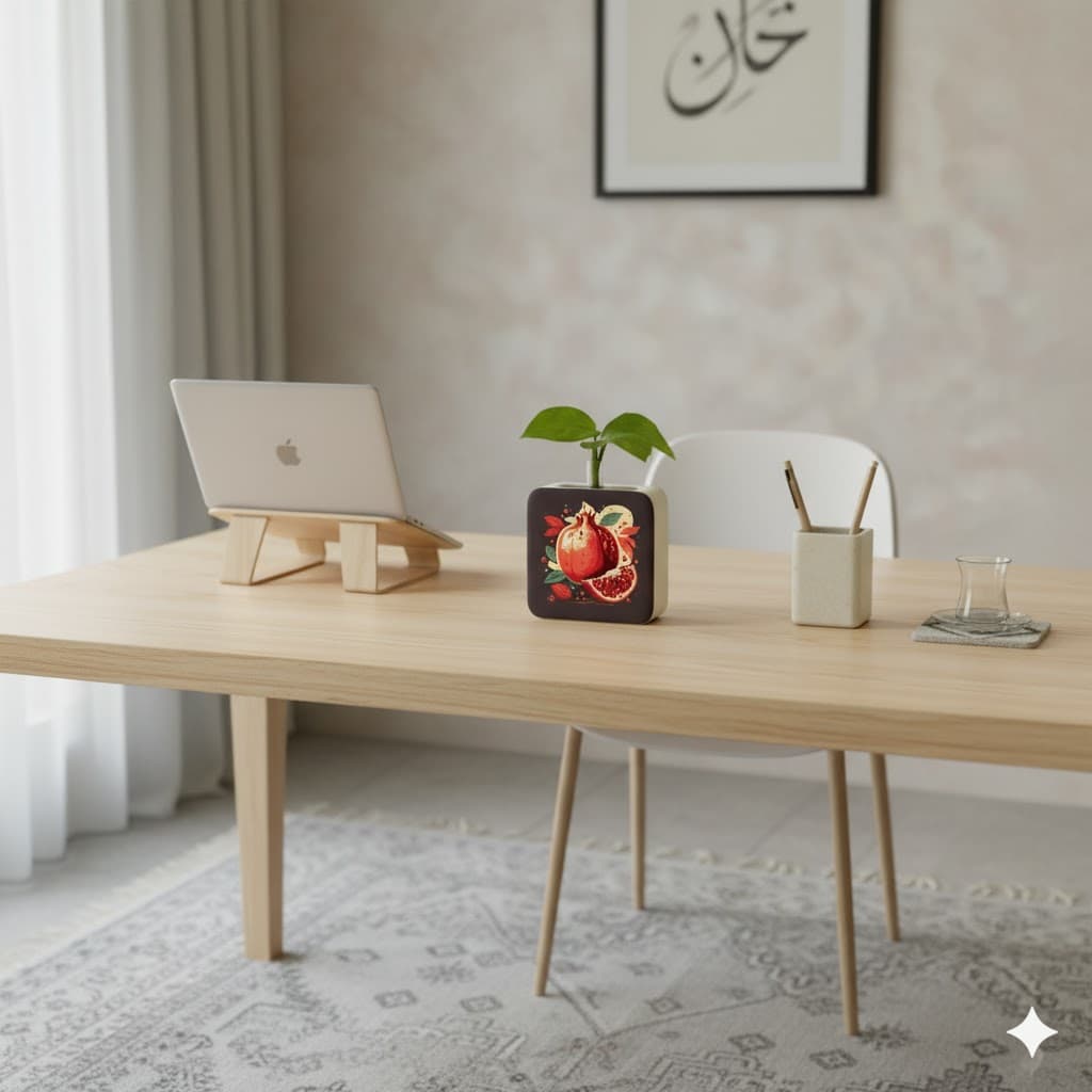هدیه سازمانی یلدا گلدان چوبی — تصویر ۲