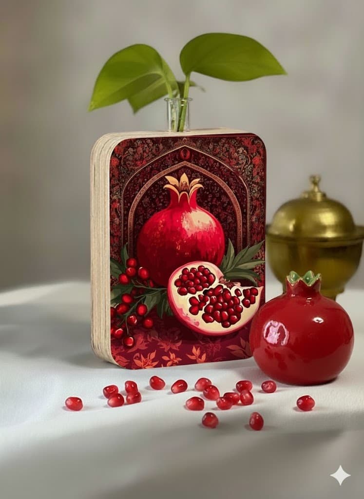 گلدان چوبی یلدا هدیه سازمانی