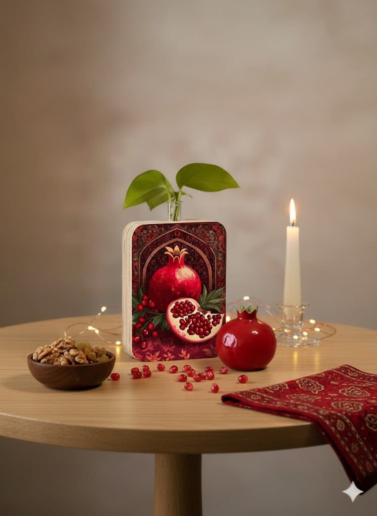گلدان چوبی یلدا هدیه سازمانی — تصویر ۲