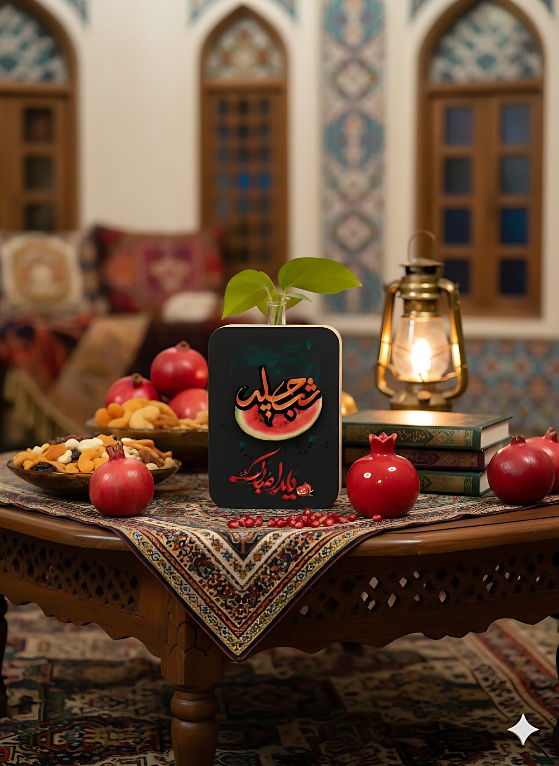گلدان چوبی شب چله — تصویر ۲