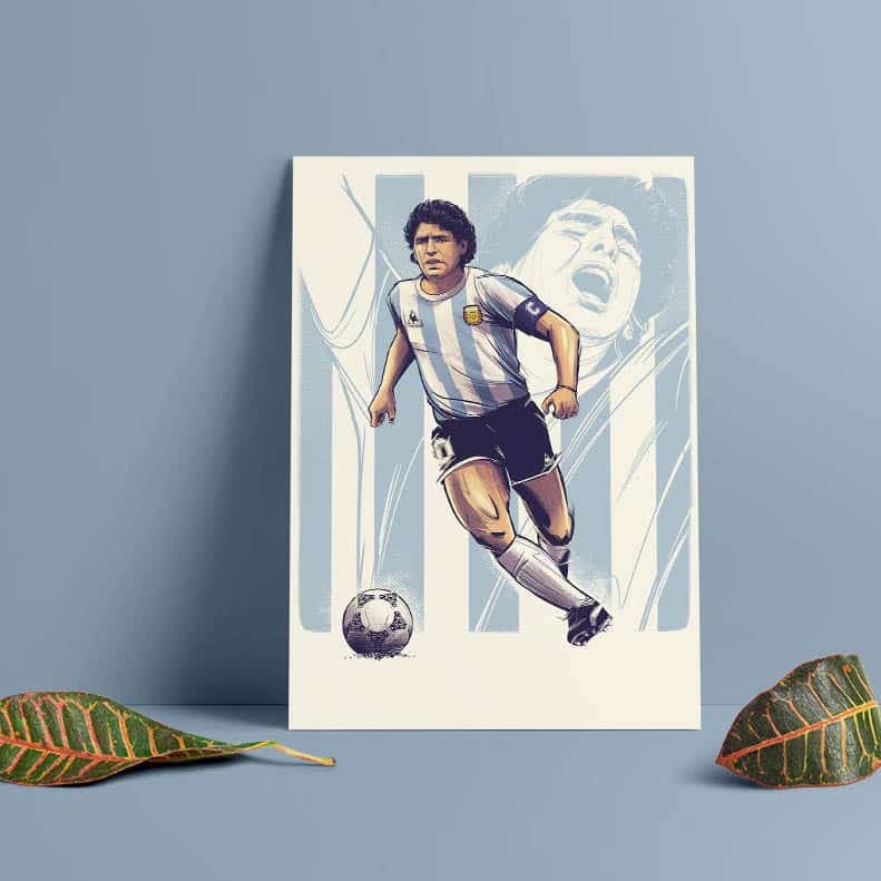 متال پوستر طرح مارادونا (maradona)