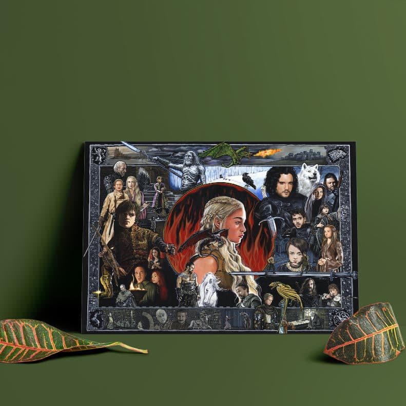 متال پوستر طرح بازی تاج و تخت (Game of Thrones)