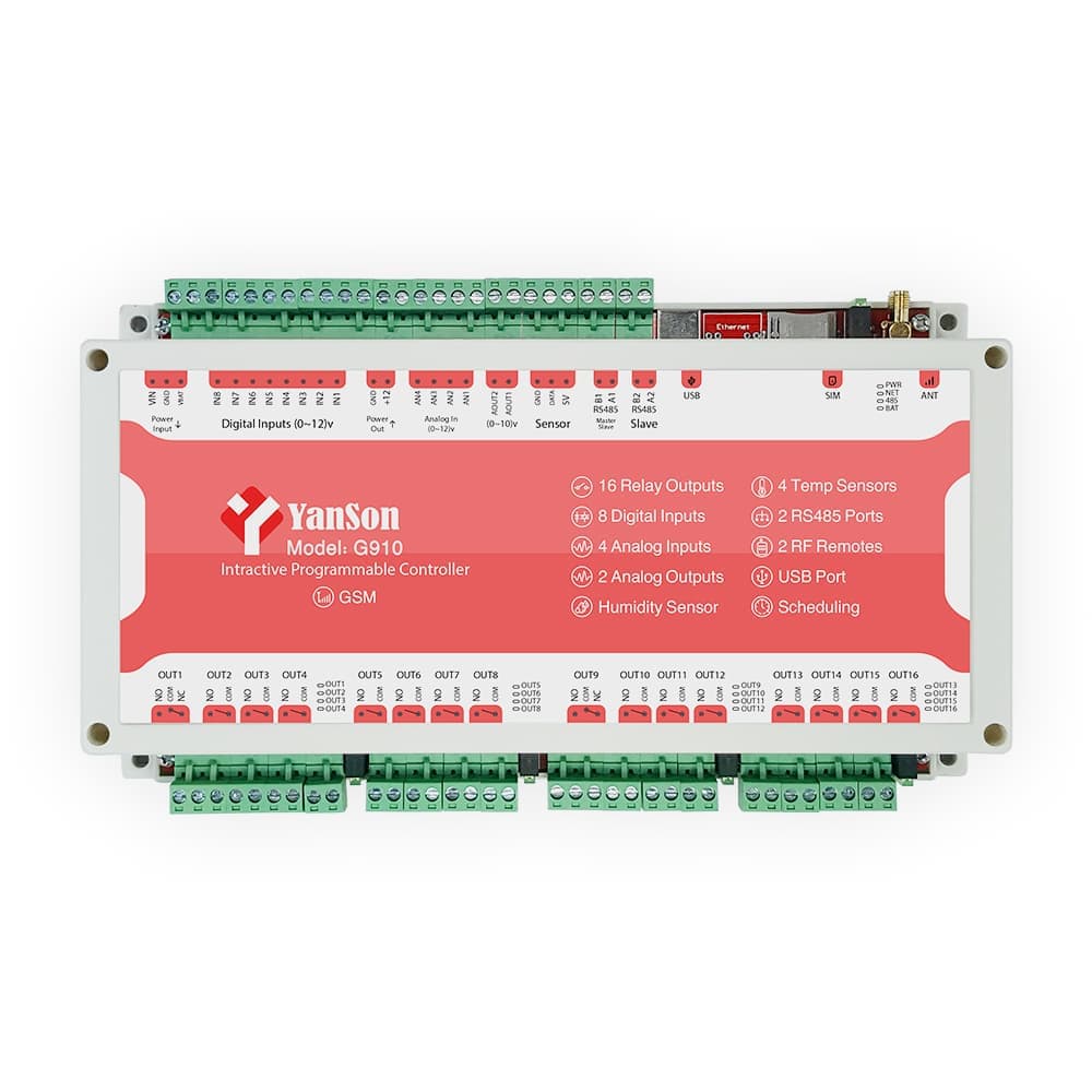 کنترلر پیامکی سیمکارتی ۱۶کانال YanSon مدل G910