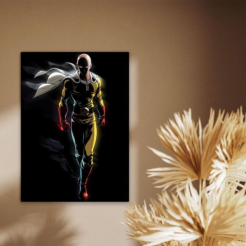 متال پوستر طرح مرد تک مشتی (One punch Man)