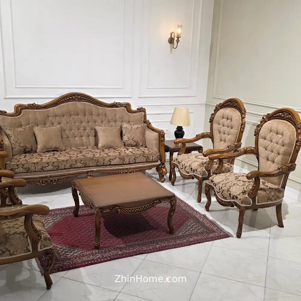 مبل کلاسیک گندمی — تصویر ۵