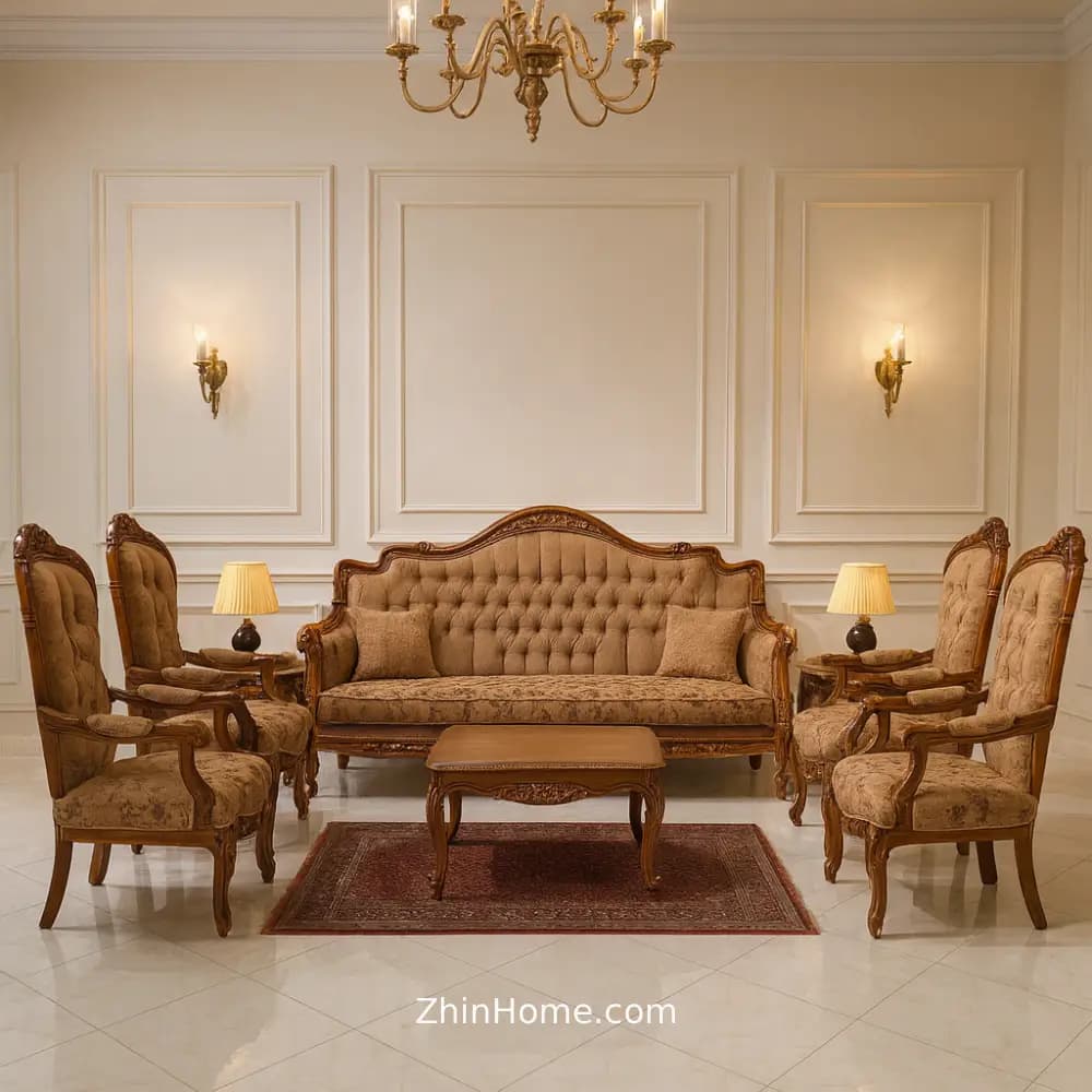 مبل کلاسیک گندمی