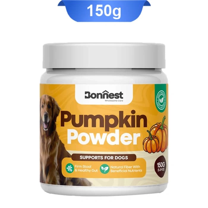پودر کدو تنبل سگ بونست برای بهبود عملکرد روده وزن 150 گرم Bonnest Pumpkin Powder