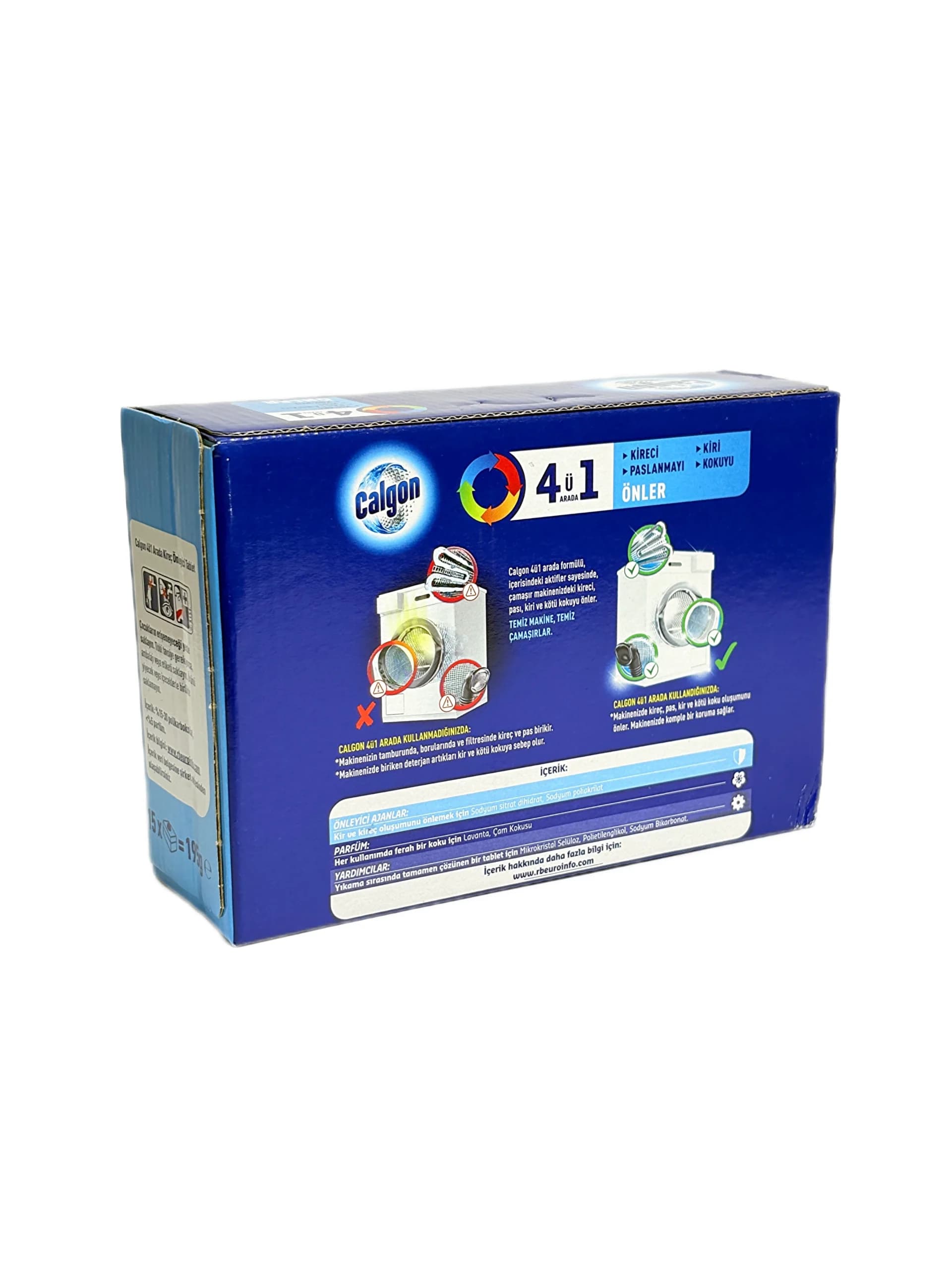قرص جرم گیر ماشین لباسشویی کالگون ترک مدل Calgon 4u1 Arada — تصویر ۵
