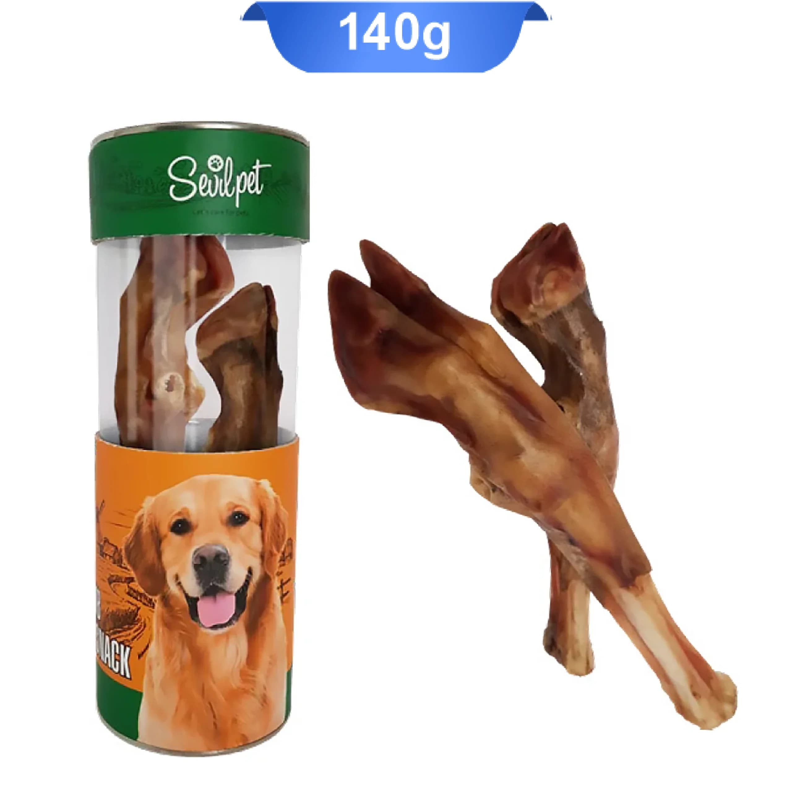 تشویقی سگ پاچه بزرگ بره سویل پت وزن 140 گرم SevilPet Maxi Lamb Trotter
