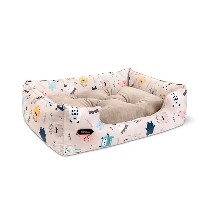 جای خواب سگ و گربه جنس پارچه مبلی درجه یک تشک کرم مدل قلب نیناپت ابعاد 52x72x22 سانتی متر (سایز1) کد 2319 — تصویر ۳