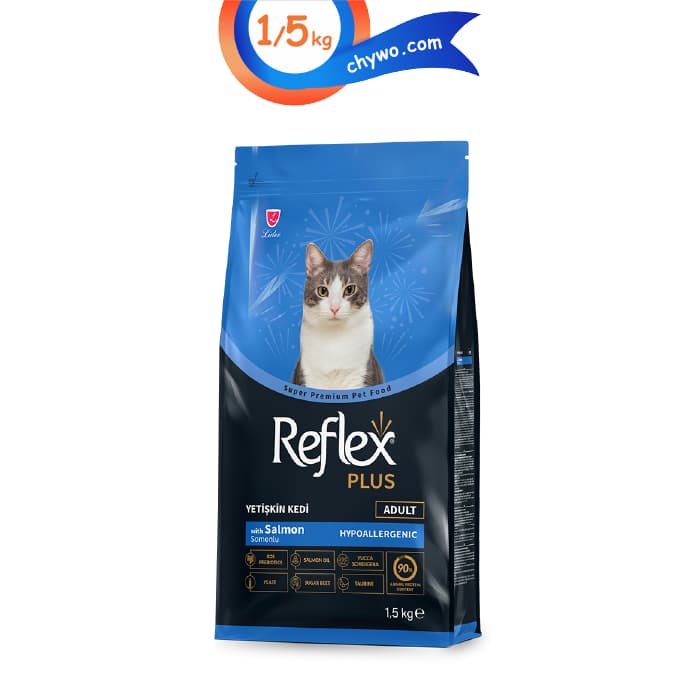 غذا خشک گربه رفلکس پلاس بالغ طعم سالمون وزن 1.5 کیلوگرم Reflex Salmon Adult