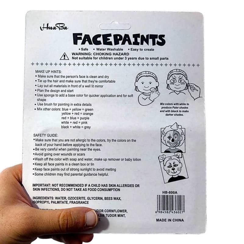 گریم صورت ۸ رنگ فانتزی (Face Paints) — تصویر ۲