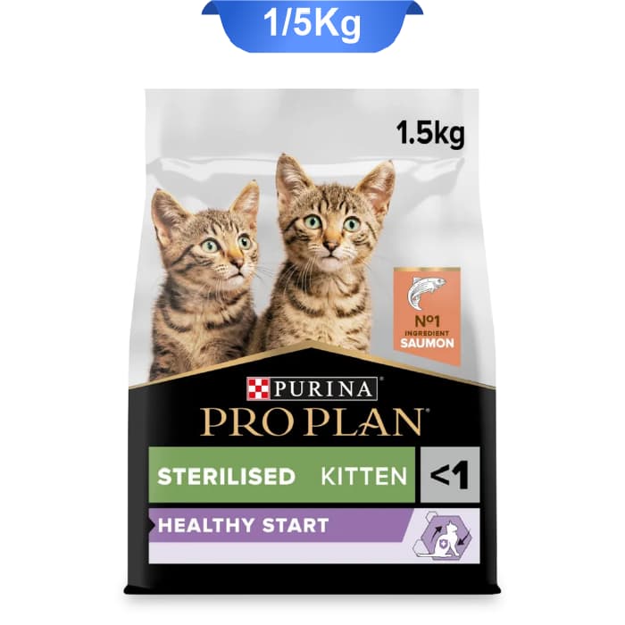 غذا خشک بچه گربه عقیم پروپلن (کیتن) طعم سالمون وزن 1.5 کیلوگرم ProPlan Kitten Sterilised Healthy Start