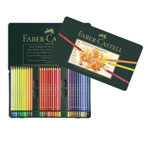 مداد رنگی ۶۰ رنگ پلی‌کروم (Polychromos) فابر کاستل