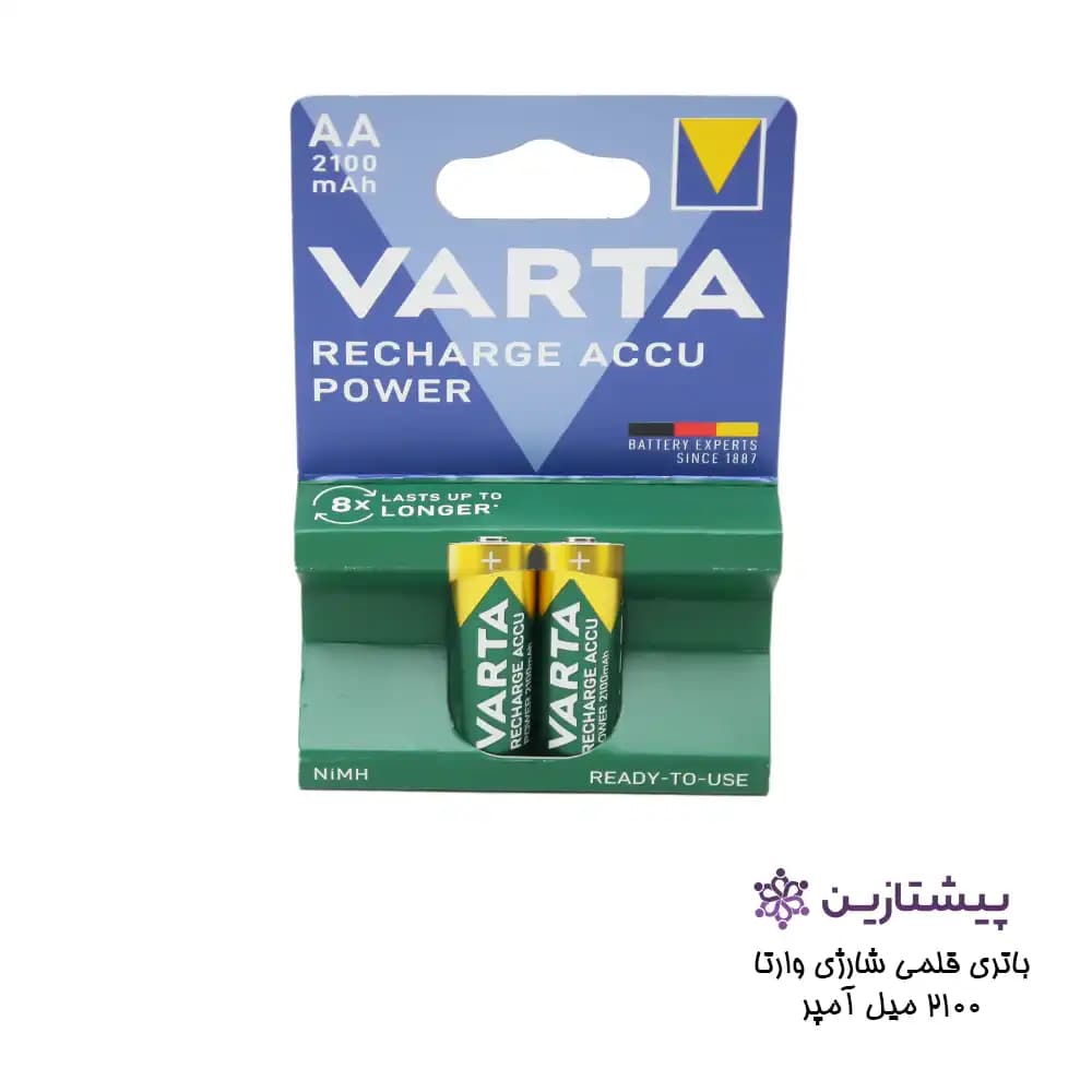 باتری قلمی وارتا شارژی مدل Accus 2100 میلی آمپر varta — تصویر ۲