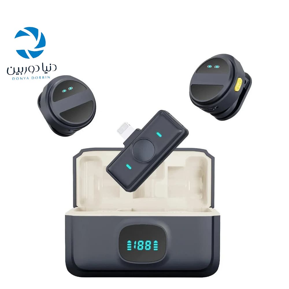 میکروفن بی سیم SX21 WIRELESS MICROPHONE با پورت آیفونی