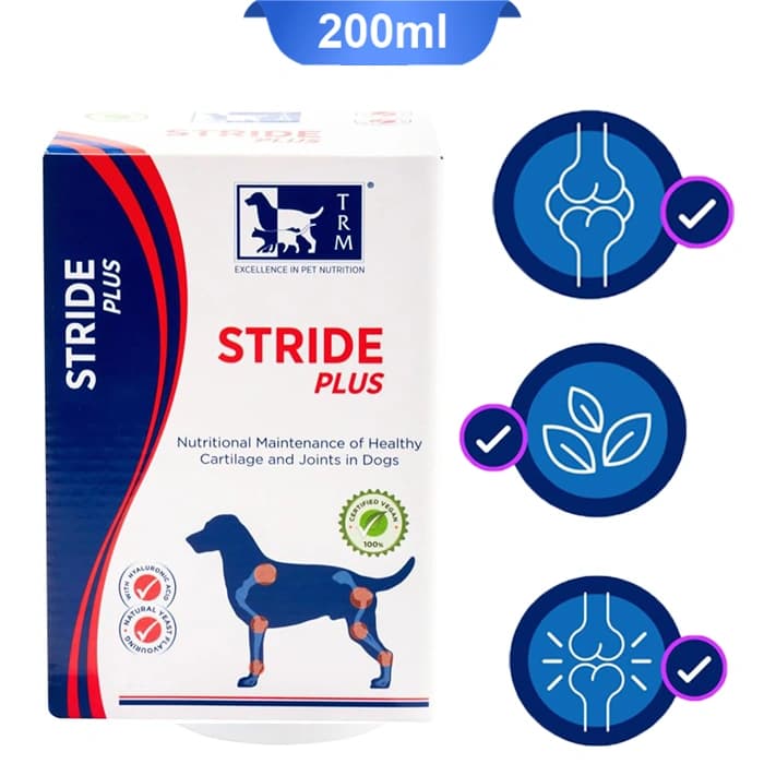 شربت مکمل تقویت مفاصل سگ تی آر ام مدل استراید حجم 200 میلی لیتر TRM Stride Plus