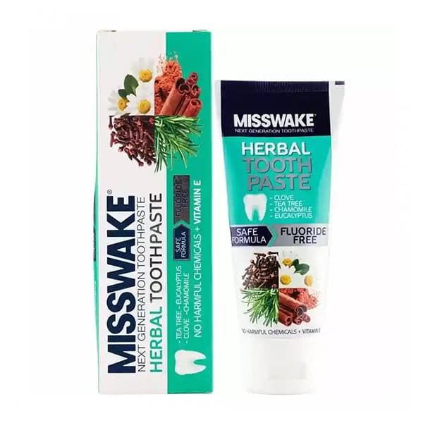 خمیر دندان تیوپی هربل بدون فلوراید Herbal میسویک 75 میلی لیتر — تصویر ۳