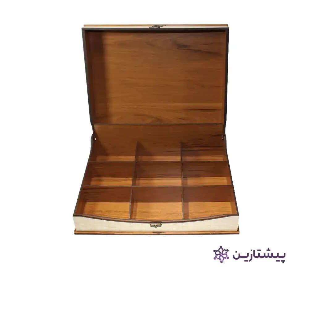 پک چوبی هدیه ست قهوه خوری لاکچری کادویی مدل استارباکس — تصویر ۲