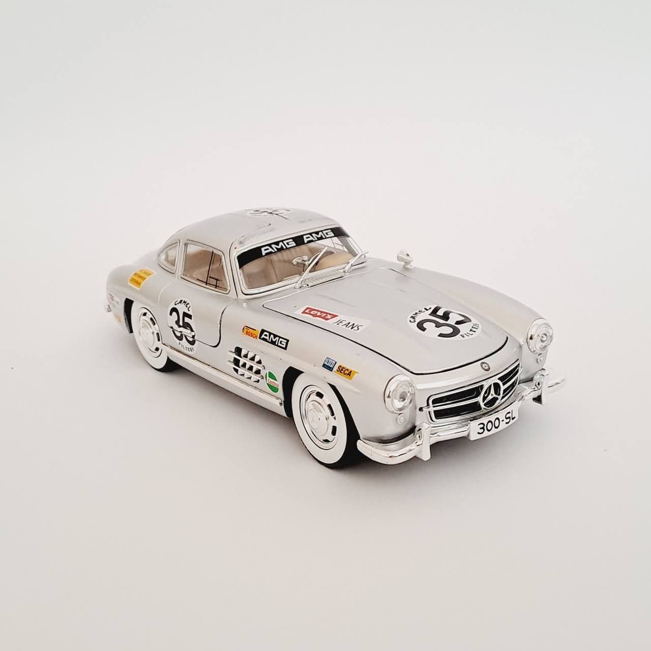 ماکت فلزی بنز Mercedes‑Benz 300SL کلاسیک مسابقه‌ای (Diecast) — تصویر ۲