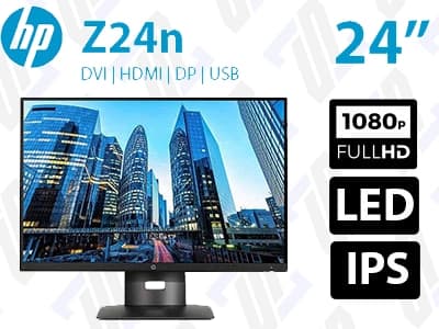 مانیتور HP Z24n سایز 24 اینچ استوک فریم لس FHD LED IPS HDMI sRGB 99%