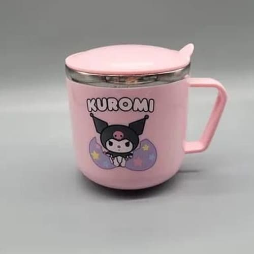 لیوان کرومی فانتزی طرح Kuromi با جداره استیل | Kuromi Stainless Mug
