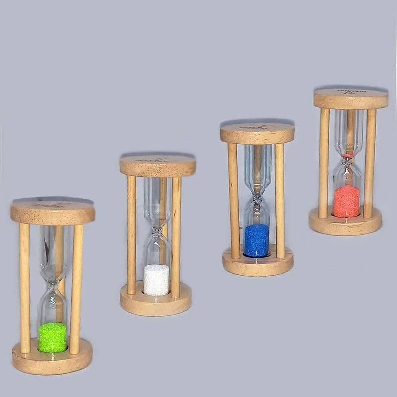 ساعت شنی چوبی ۳ دقیقهای رنگی | Wooden Sand Timer 3‑Minute — تصویر ۲