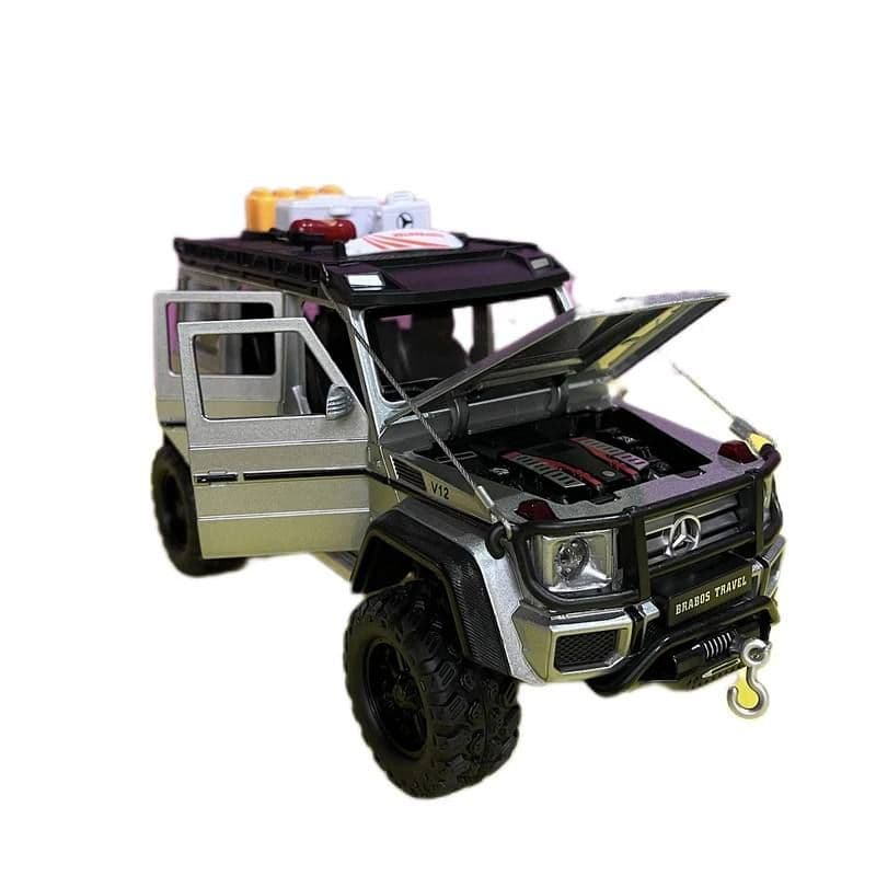 ماکت ماشین بنز G‑Class آفرودی با لوازم | Mercedes‑Benz G‑Class Off‑Road Diecast Model — تصویر ۳