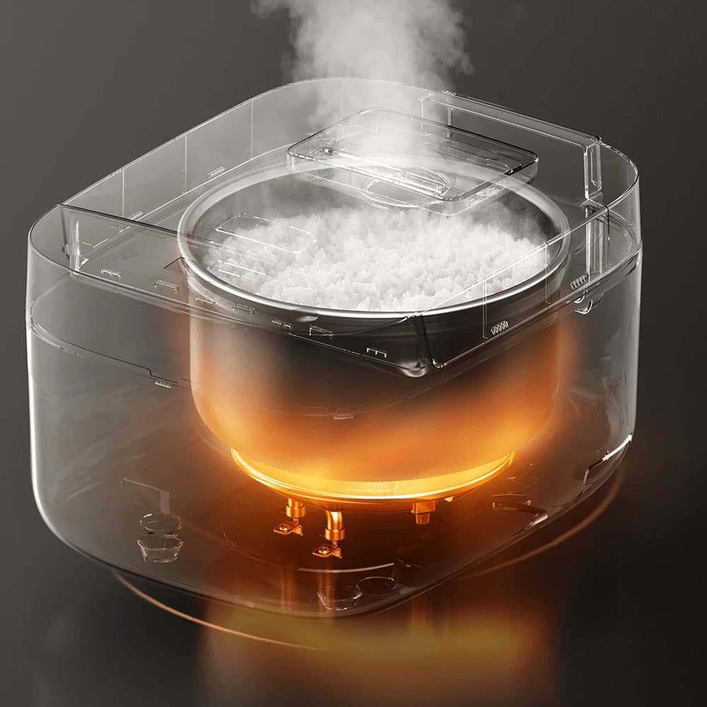 پلوپز شیائومی 3 لیتری مدل Xiaomi Smart Multifunctional Rice Cooker MFB120A-1 — تصویر ۳