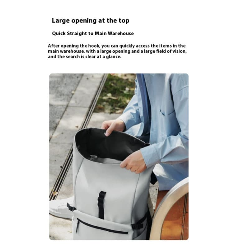 کوله پشتی شیائومی مدل Mijia Rolled Edge Casual Backpack 23L — تصویر ۸