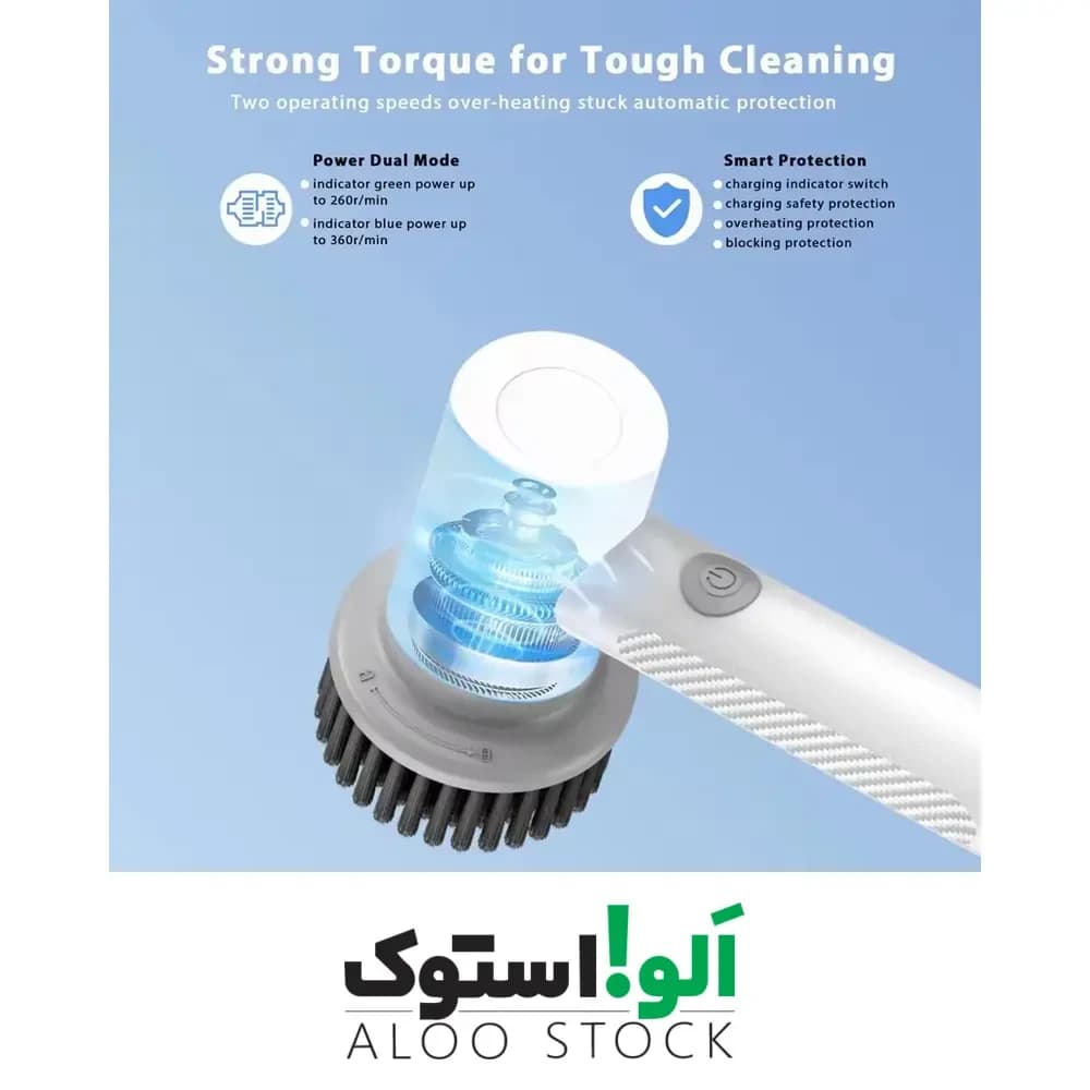 لوازم جانبی برس و فرچه تمیز کننده شارژی Youpin Xiaoda Electric Cleaning Brush 360° Rotation XL-DDQJS01 accessories — تصویر ۹