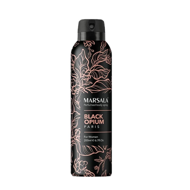 اسپری بدن زنانه مارسالا مدل Black opium