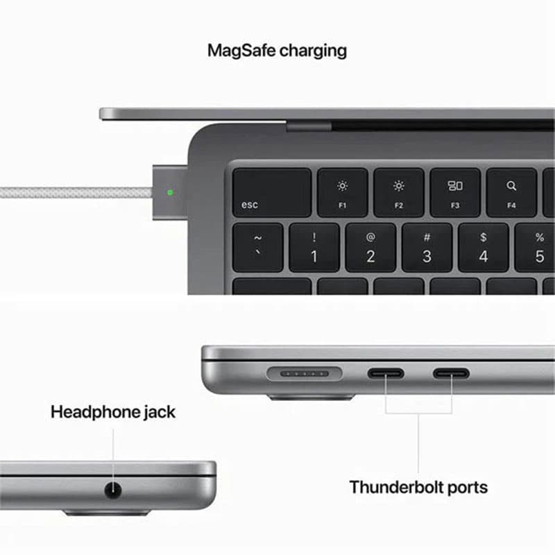 لپ تاپ 13.6 اینچی اپل مدل MacBook Air MC7 2024 M2-16GB RAM-256GB SSD — تصویر ۵