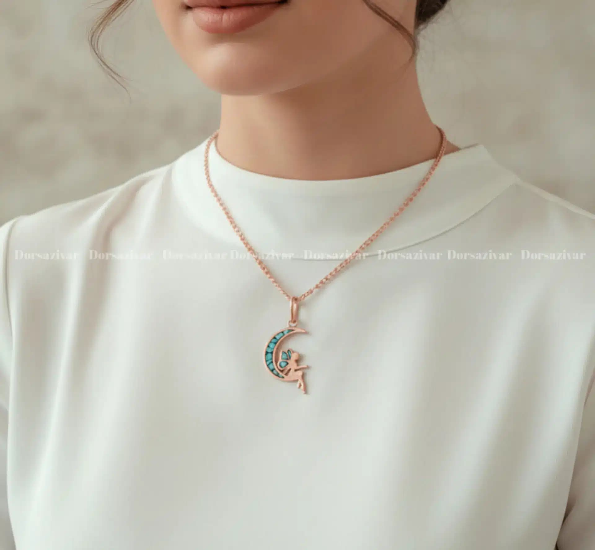 گردنبند مس و فیروزه ماه بانو