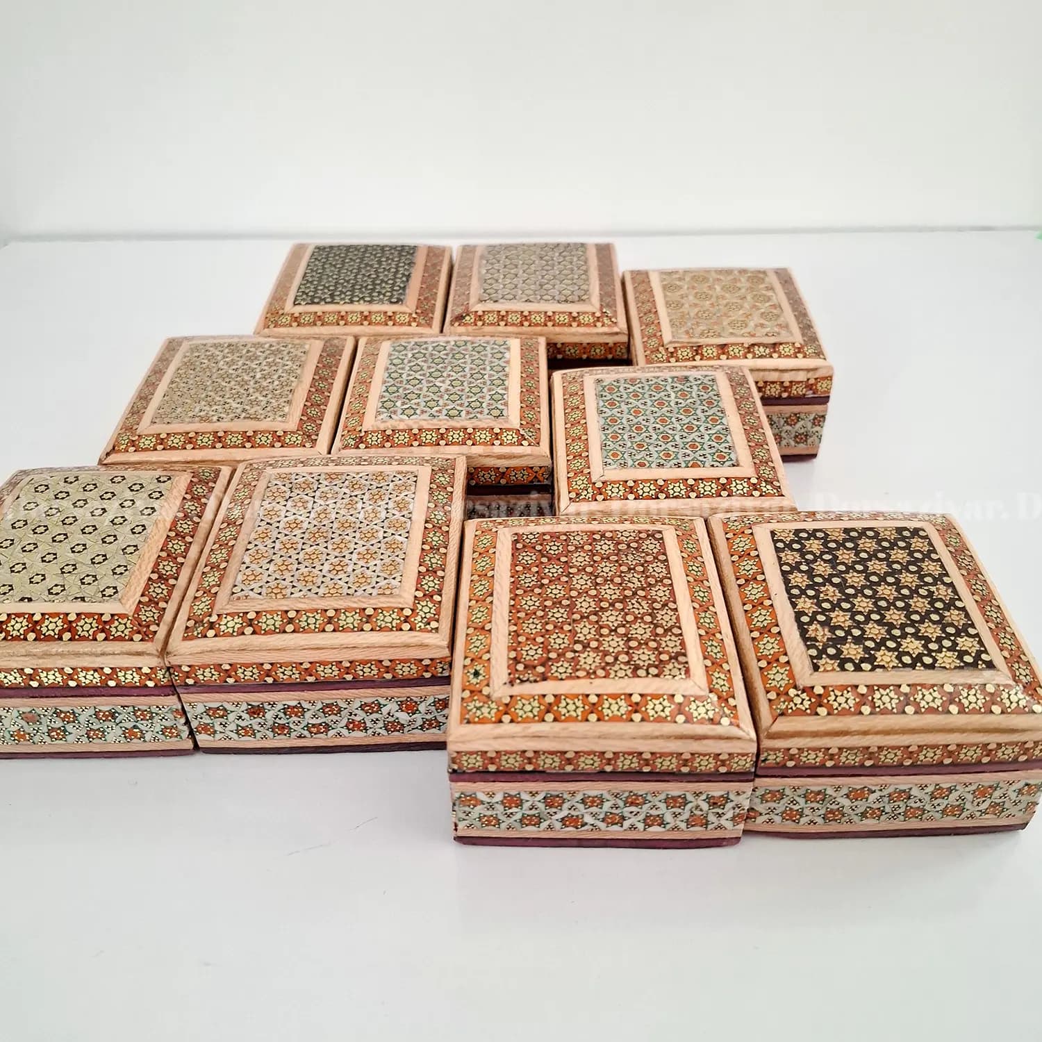جعبه جواهر چوب و خاتم — تصویر ۴