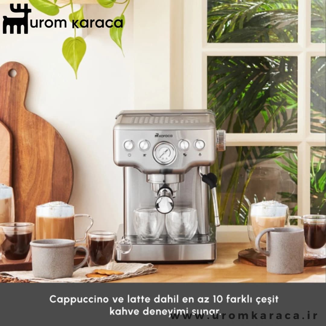 اسپرسو ساز همراه با فوم ساز شیر 20 بار کاراجا Coffee Art 1353 — تصویر ۴
