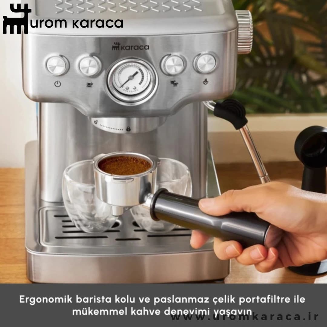 اسپرسو ساز همراه با فوم ساز شیر 20 بار کاراجا Coffee Art 1353 — تصویر ۶