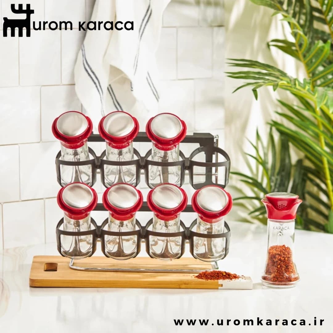 جا ادویه 9 پارچه کاراجا Nori قرمز