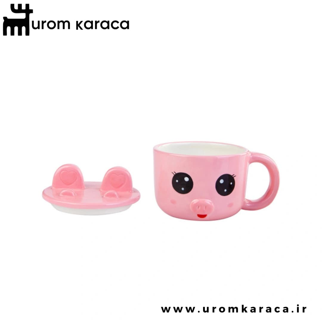 ماگ کاراجا Animal Pink طرح خوک — تصویر ۶