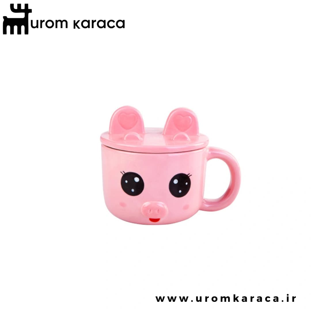 ماگ کاراجا Animal Pink طرح خوک — تصویر ۸