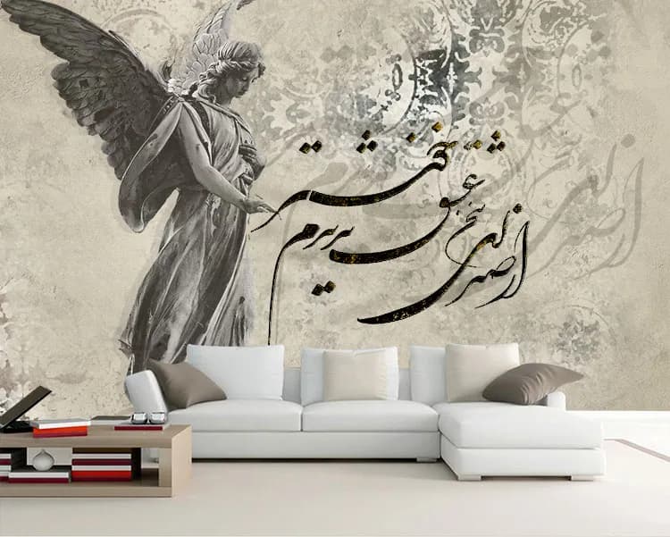 پوستر دیواری خط نستعلیق طرح فرشته — تصویر ۲