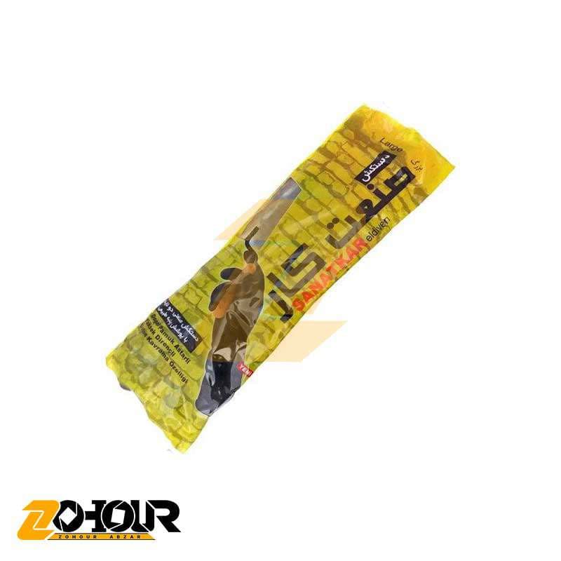 دستکش لاستیکی صنعت کار 2 لایه با پوشش پنبه سایز SANATKAR L — تصویر ۶