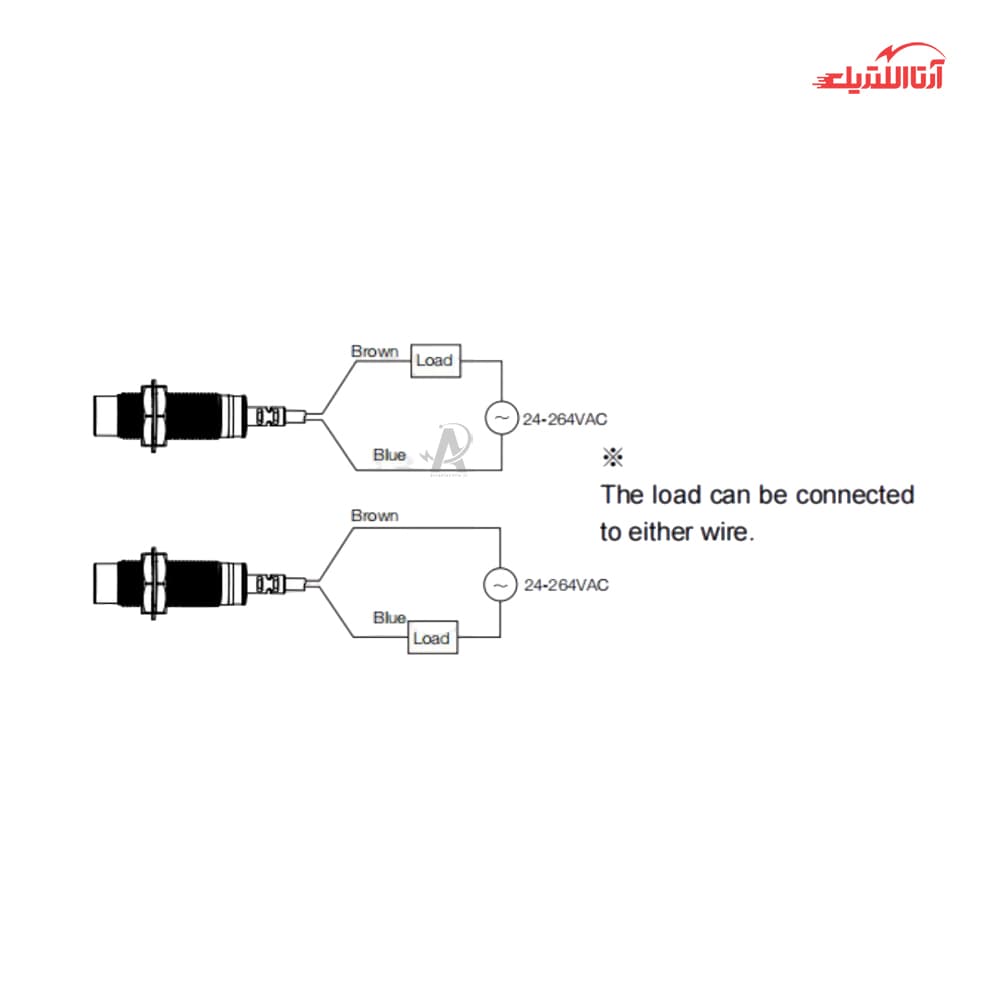 سنسور القایی سربلند 18mm کابلی 2 سیم AC برند CNTD مدل CJY18E-08 — تصویر ۵