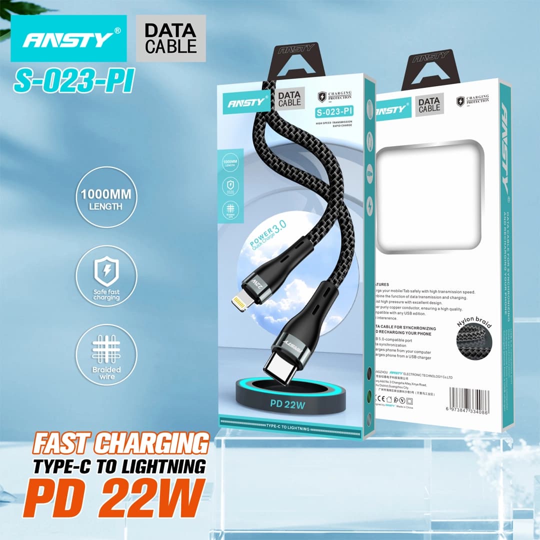 کابل شارژ ANSTY مدل S-023-PI – (گارانتی 6 ماهه) — تصویر ۳