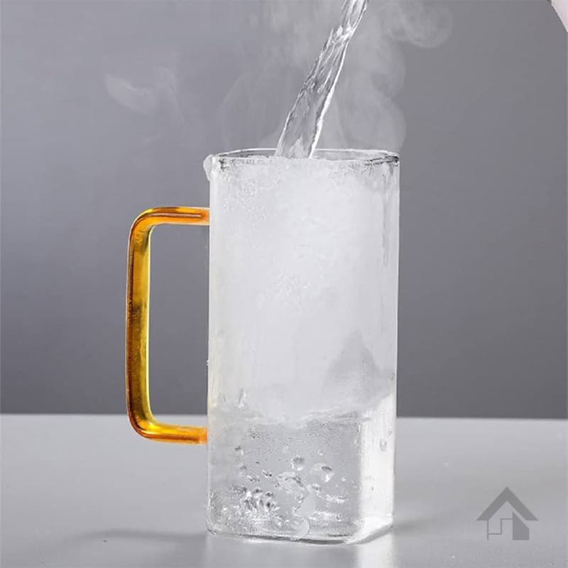 ماگ مربع پیرکس بلند دسته رنگی 4 عددی — تصویر ۸