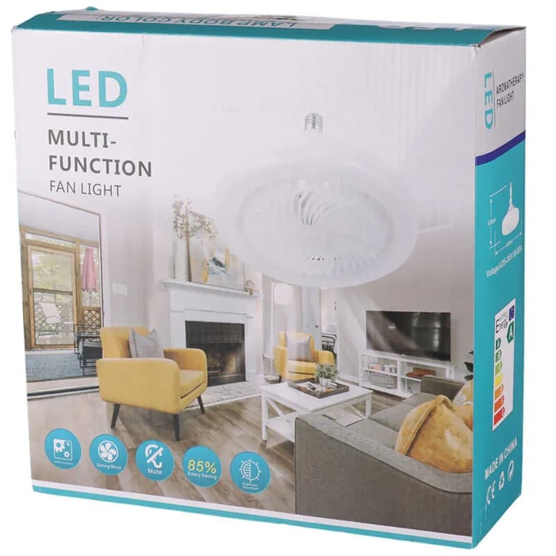 لامپ ال ای دی پنکه دار Fan Light پایه E27 + ریموت کنترل — تصویر ۲