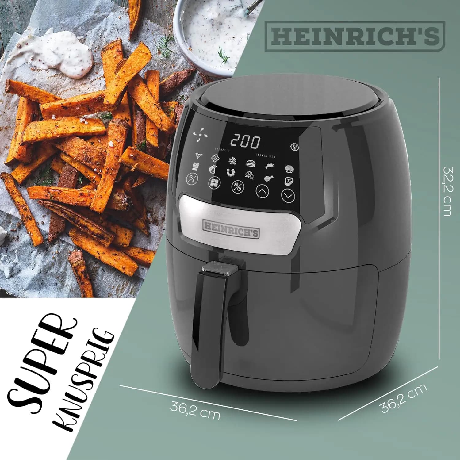 سرخ کن هنریچ مدل Heinrichs HFR 8212 — تصویر ۳